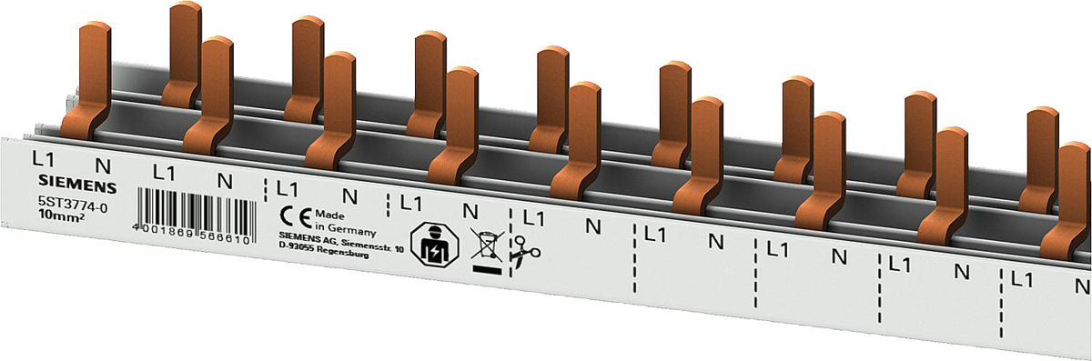 Stiftsammelschiene, 10 mm² 1p/N für AFDD-LS / 1000 mm Siemens 5ST3774-0 (55TE)