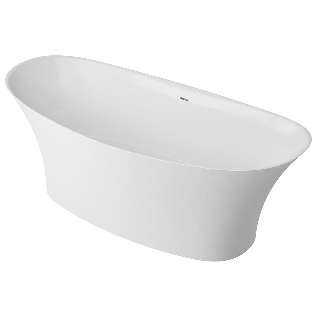 Badewanne Earta 2.0 1700 x 635 x 786 mm freistehend, Inhalt 235 mm, Mineralguss weíß - 93 146 30