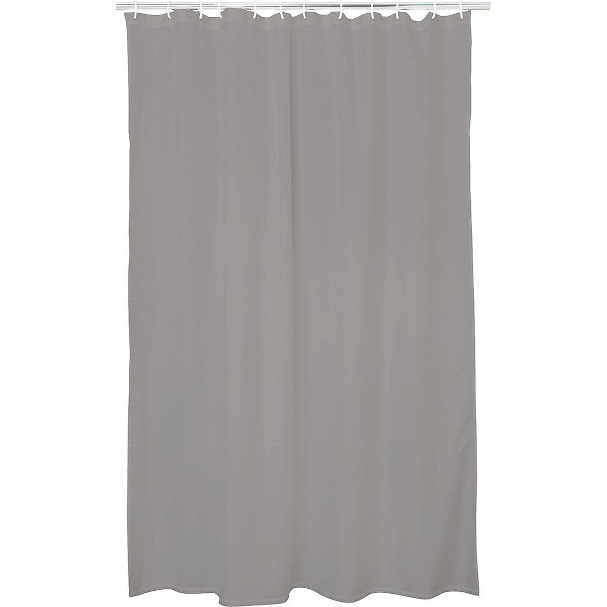 Duschvorhang Egzona, Schiefer, 100% Polyester, 16 Ösen, 2.400 x 1.800 mm - 93 157 85