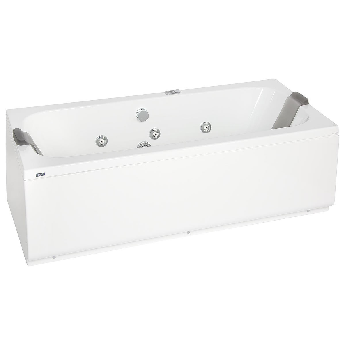 Whirlpool Pop 1800 Combisystem 6 Massage-, 12 Airpool-, 2 Fuß-, 1 Rücken-Düsen, 1800 x 435 x 800 mm - 93 160 01