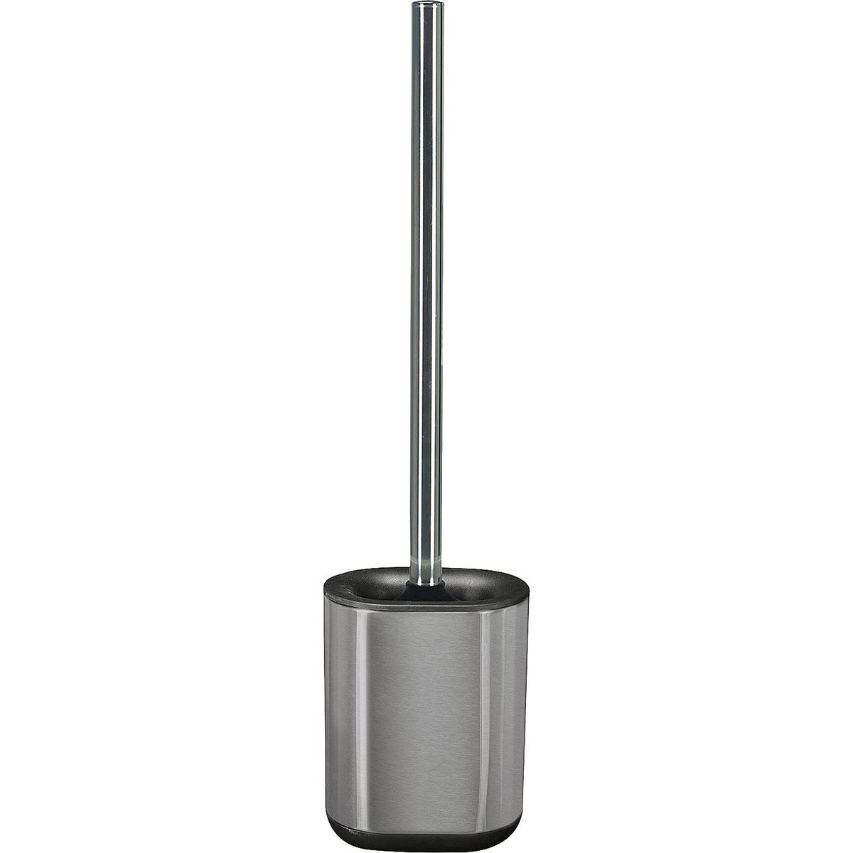 WC Bürstengarnitur Stream, Edelstahl / Gummi schwarz, 105 x 420 mm - 93 171 18
