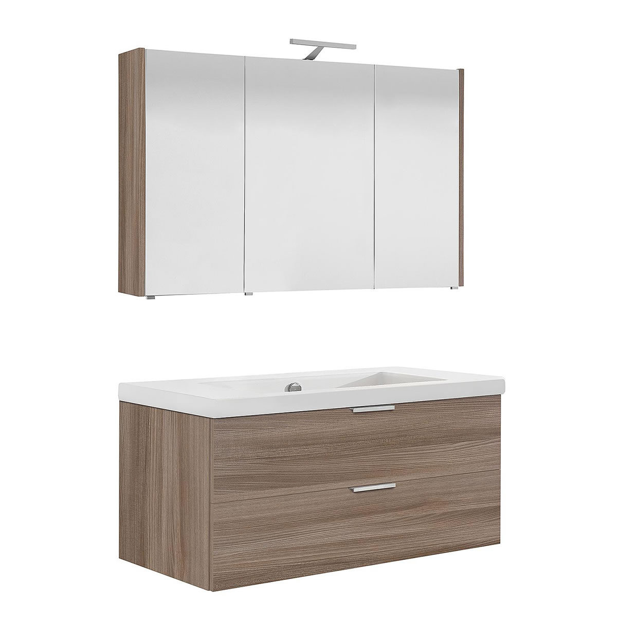 Badmöbel-Set EPIL Serie MBF, Hanf Ulme, 2 Auszüge, Breite 1060 mm - 93 229 59