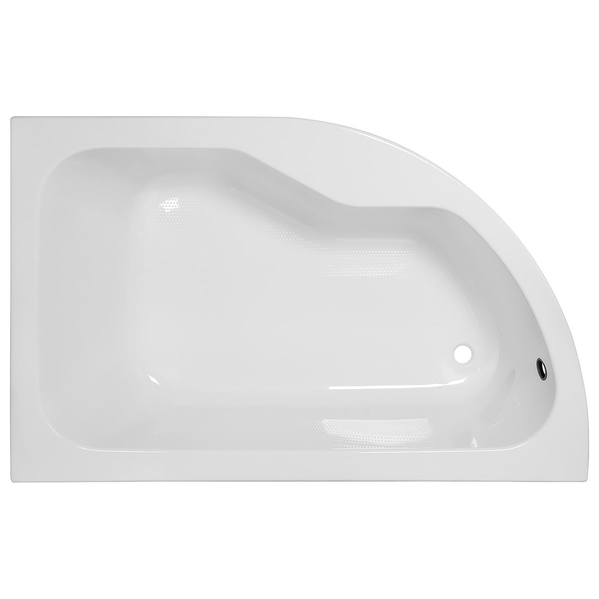 Eck-Badewanne Andelle Rundung links 1600 x 435 x 1000 mm, Inhalt 243l, Acryl - 93 243 96