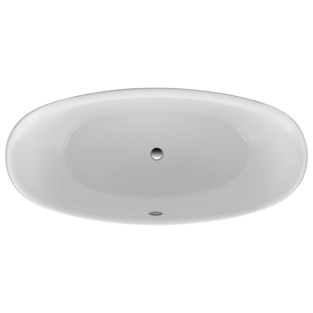 Badewanne CLAS 1800 x 745 x 835 mm freistehend, Inhalt 200 l, Acryl, weiß - 93 727 37