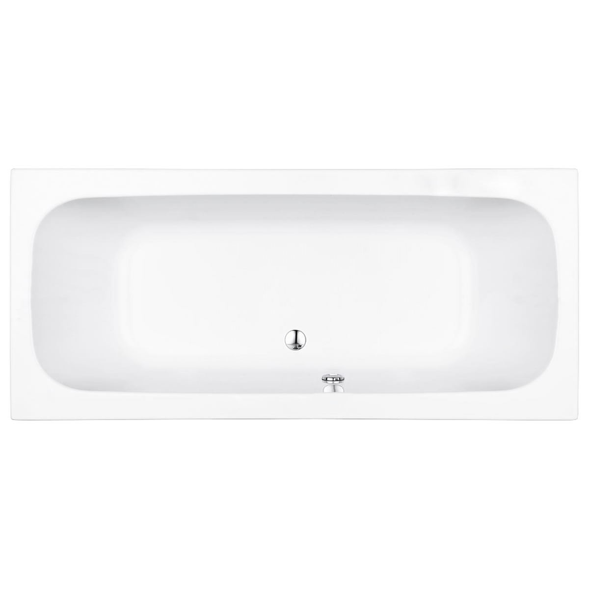 Duo-Badewanne EDEM 1800 x 435 x 800 mm, Inhalt 240 l, Acryl, weiß - 93 968 30
