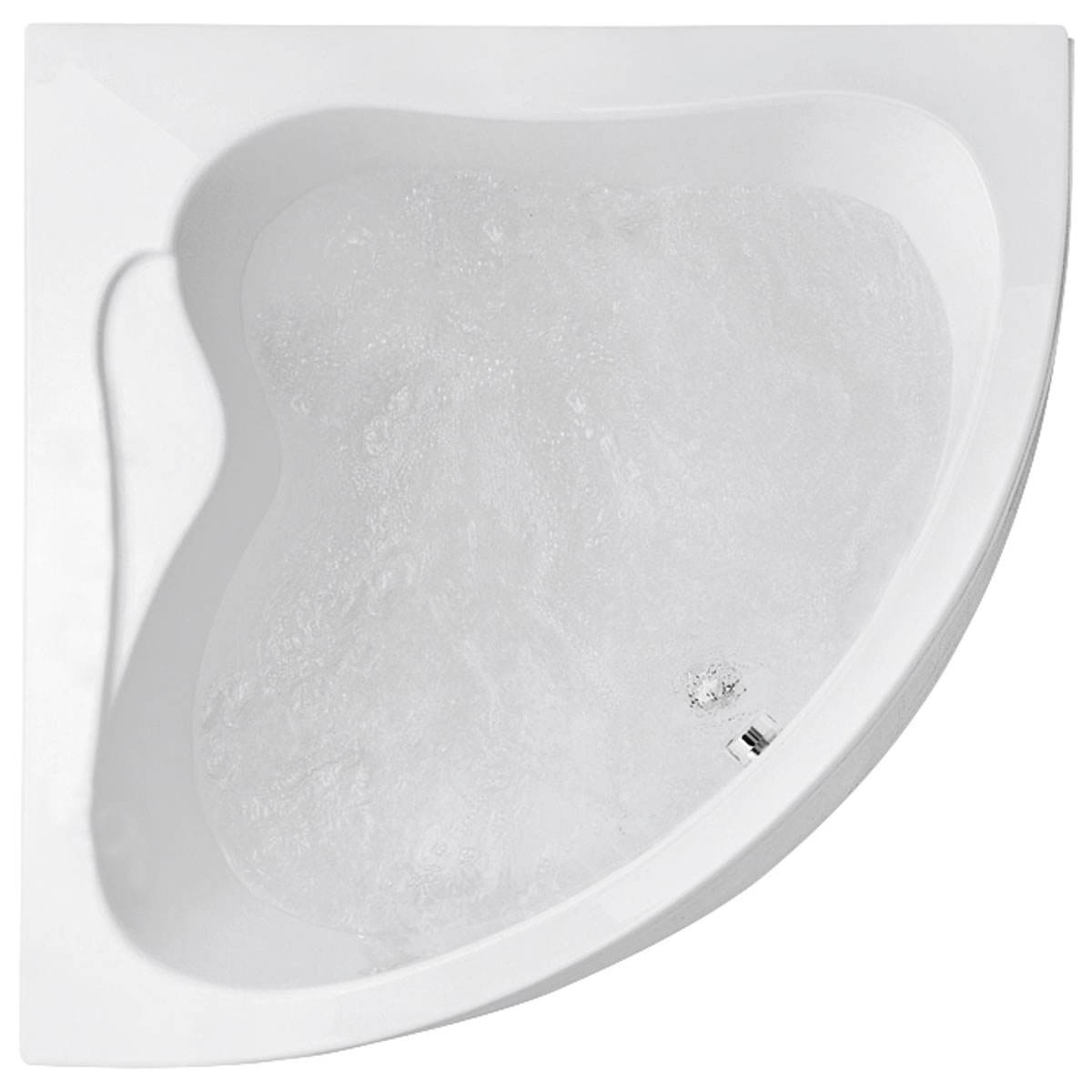Eck-Badewanne EMBER 1225 x 400 x 1225 mm, Inhalt 170 l, Acryl, weiß - 93 968 32