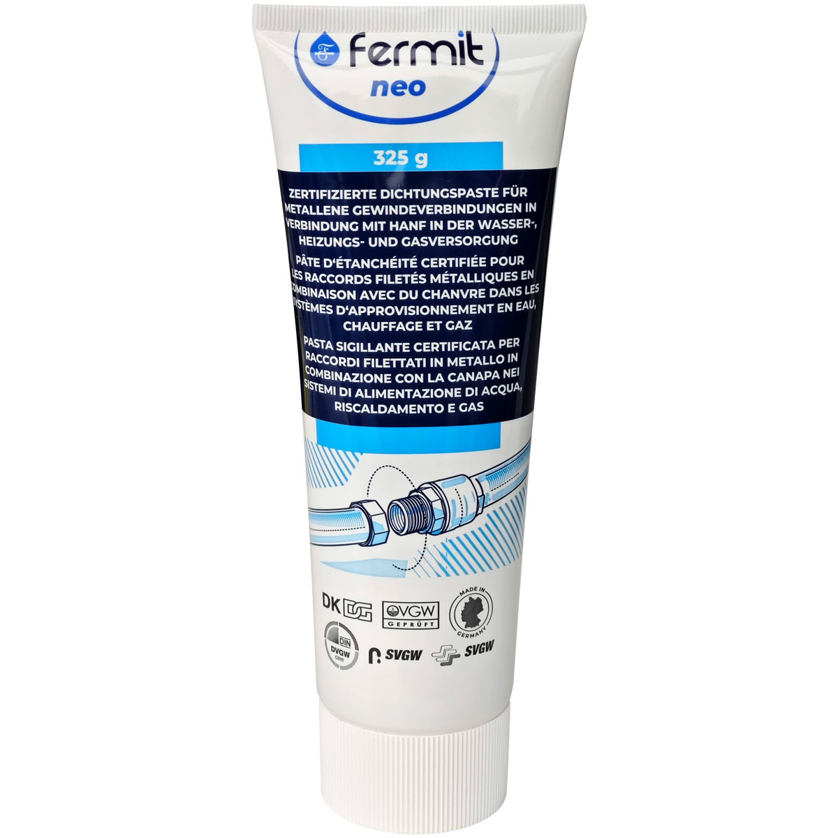 NEO-FERMIT UNIVERSAL Dichtpaste - für Heizung, Gas, Trinkwasser - 325 g Tube ** 1kg/19,97 EUR