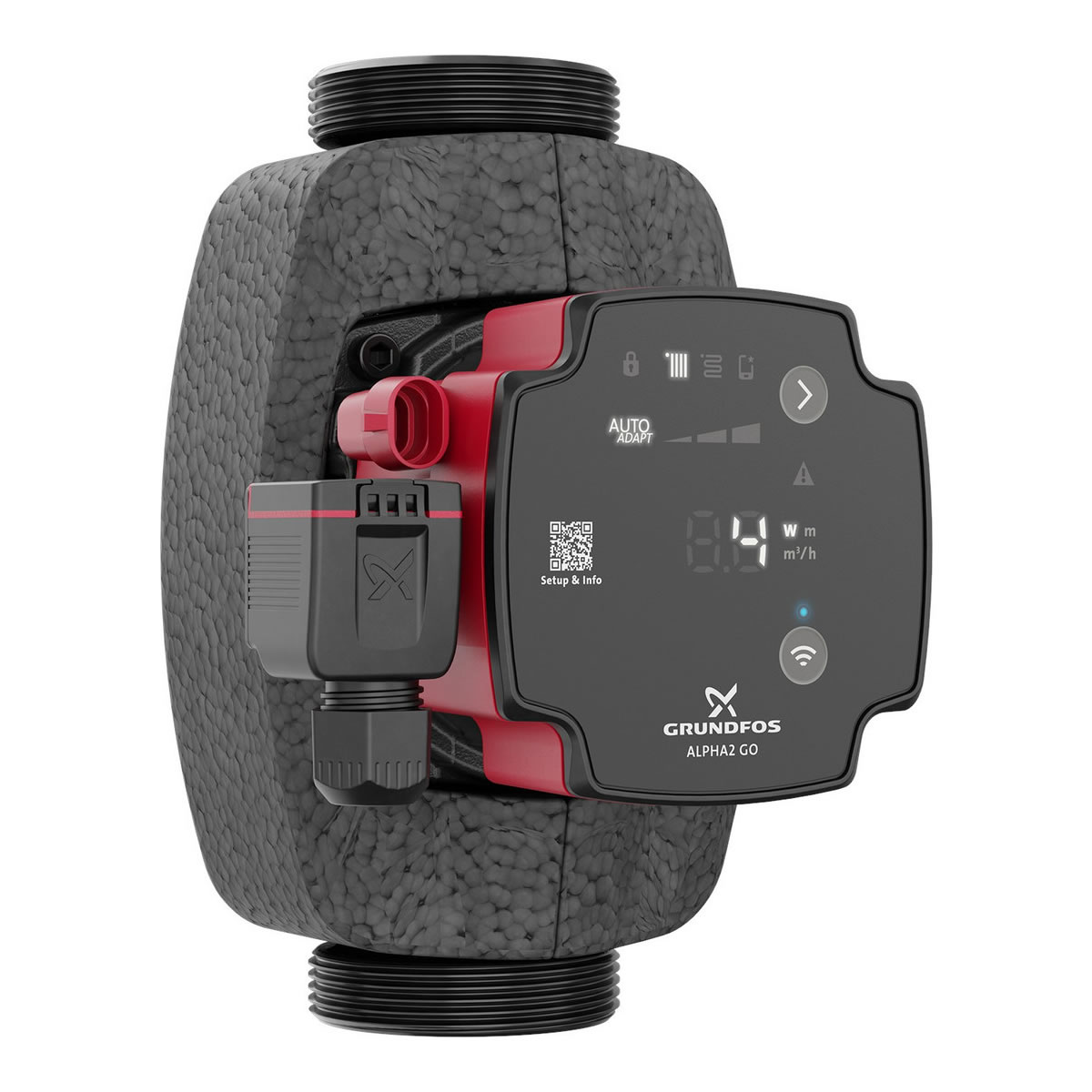 Grundfos ALPHA 2 GO 32-60 - Hocheffizienz-Umwälzpumpe mit Dämmschale - Baulänge 180 mm - Gewinde 2'' - 93074238
