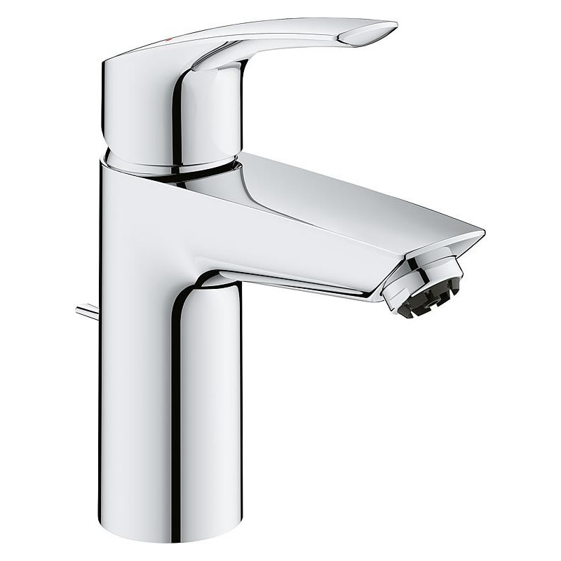 Waschtischmischer Grohe Eurosmart S-Size ND, Ausladung 109 mm, mit Zugstange, 23459003