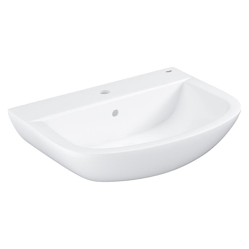 Waschtisch Grohe Bau, Keramik 650 x 153 x 468 mm, Keramik, weiß - 39420000