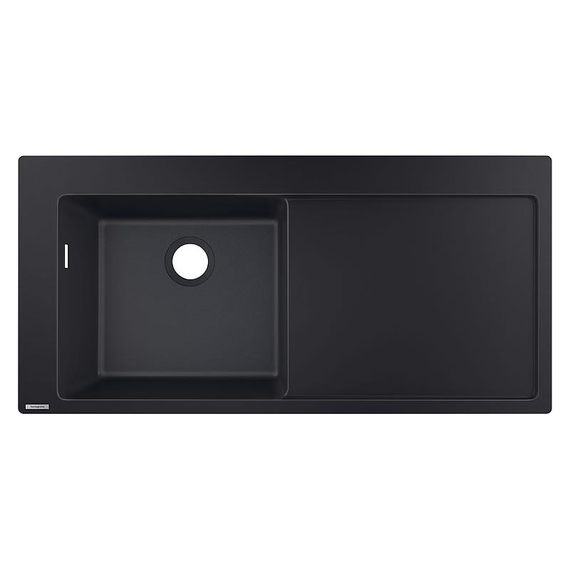 Einbauspüle Hansgrohe 450 1 Becken links 450 x 400 mm, graphitschwarz - 43330170