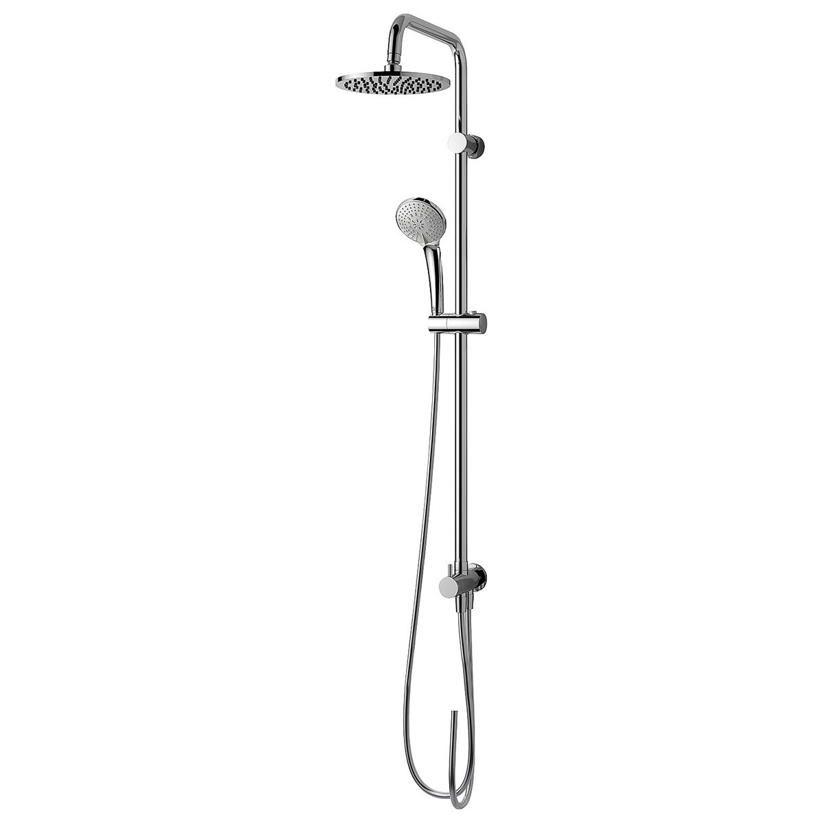 Brause-System Ideal Standard Idealrain Handbrause + Kopfbrause Ø 200 mm, chrom zur Kombi mit Aufputz-Armatur - A5691AA