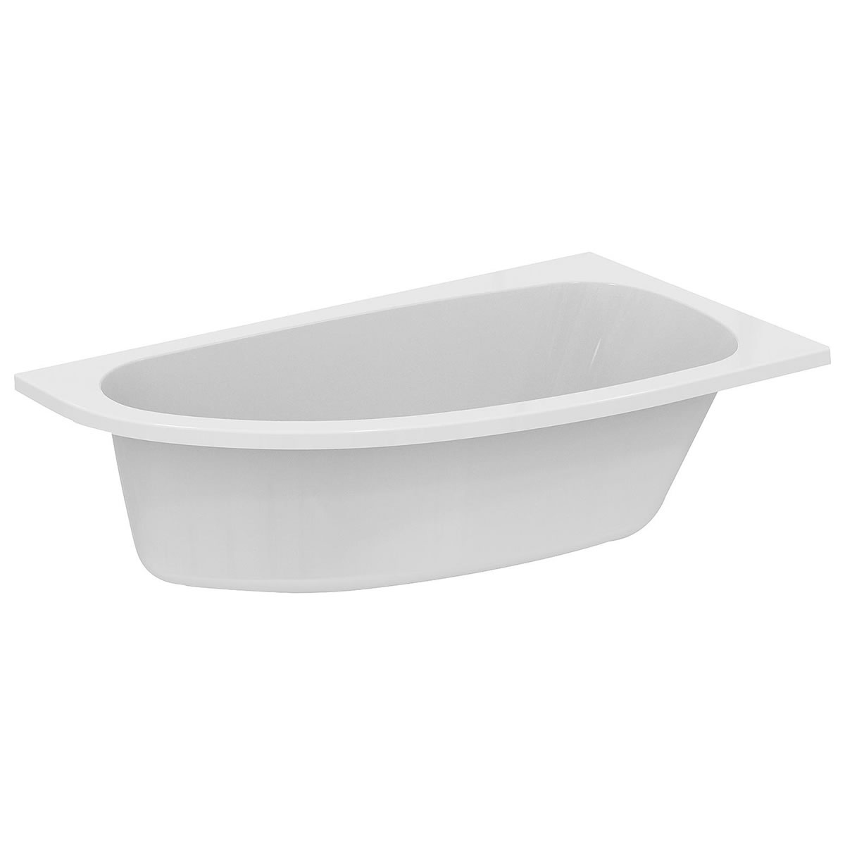 Raumspar-Badewanne Ideal Standard Hotline Rundung links, 1600 x 465 x 900 mm, Inhalt 235 l, Acryl, weiß - K275701