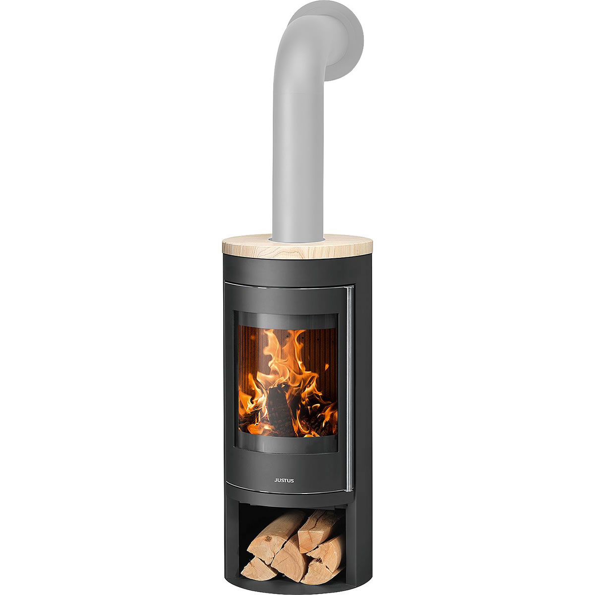 Kaminofen Justus Mino 2.0, Sandstein / Stahl schwarz, 5,5 kW - 4815 42