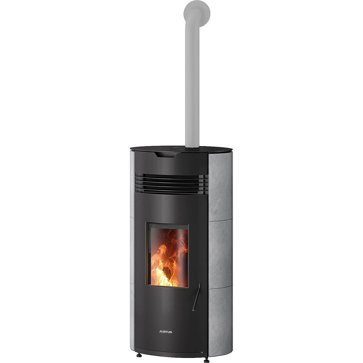 Pelletofen Justus Norta, Speckstein / Stahl schwarz, 8 kW - 7944 22