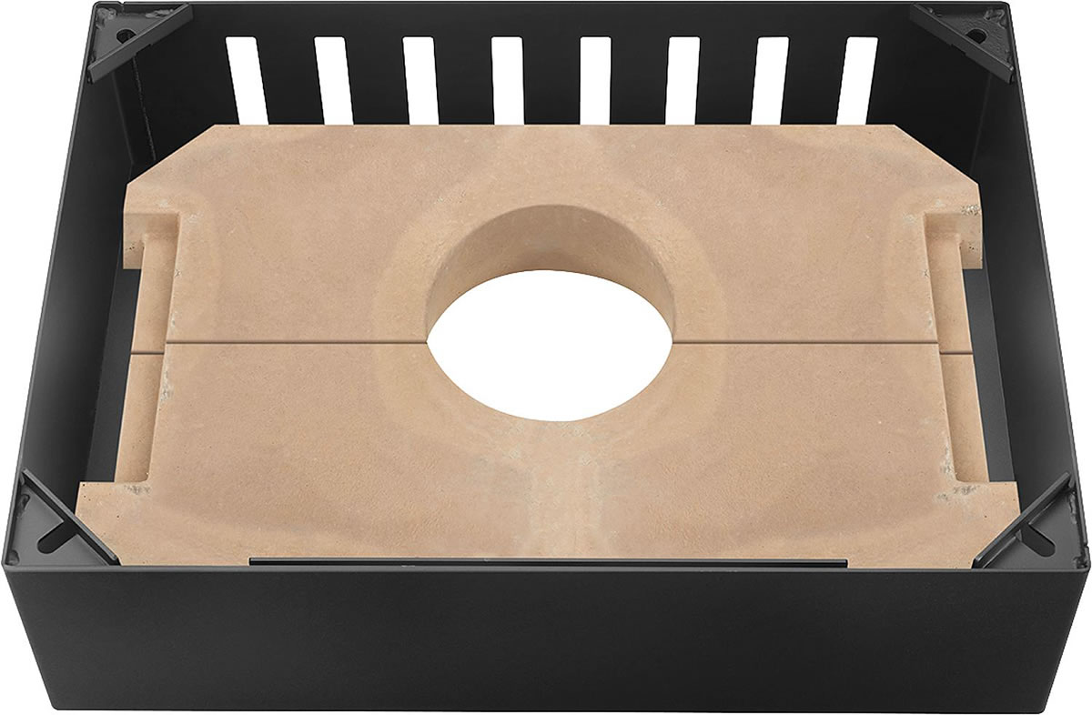 E-Block Energie-Segment W+ zu Kaminofen Justus Voga (W+), Stahl schwarz - 9215 89