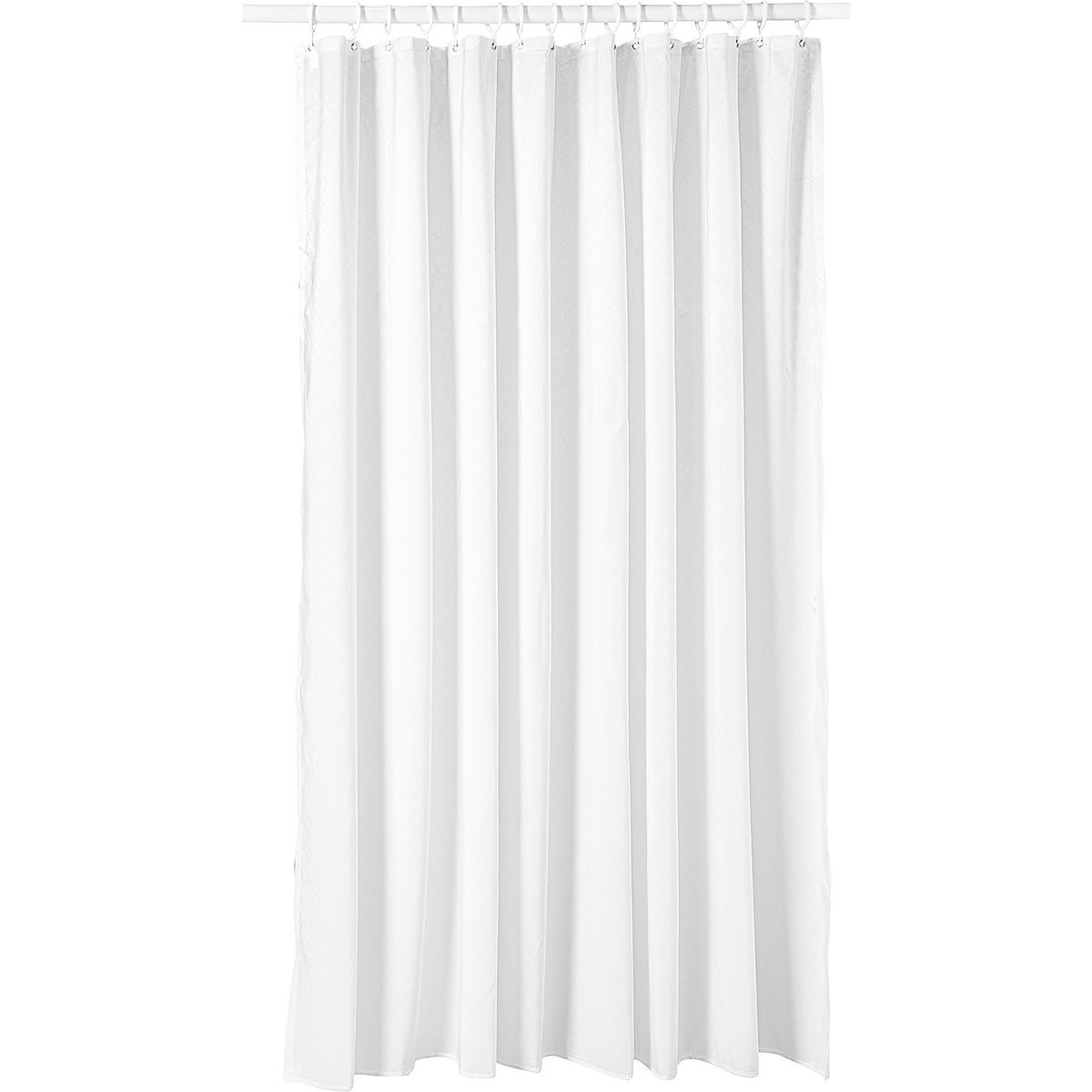 Duschvorhang Normbau, weiß, 100% Polyester, waschbar, 2.400 x 2.000 mm - 0787350019
