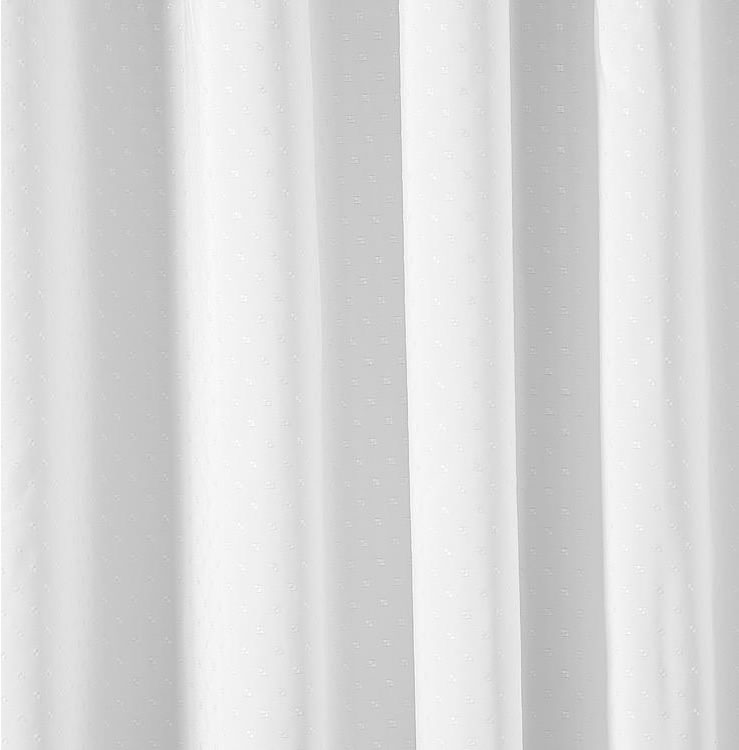 Duschvorhang Normbau mit Struktur, weiß, 100% Polyester, 3.000 x 2.000 mm - 0787370019