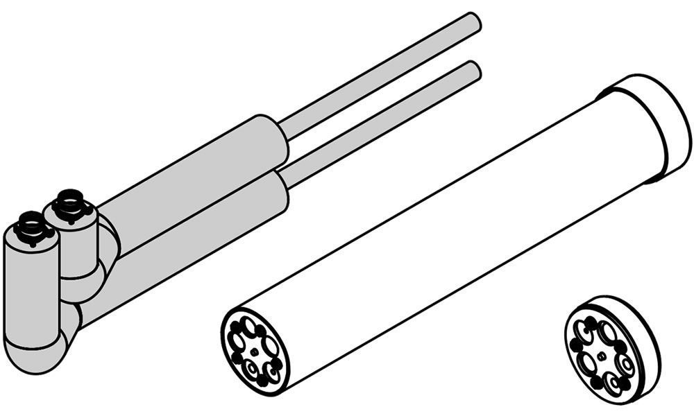 Viessmann Anschluss-Set für Konsole für Bodenmontage über Erdniveau - mit Wärmedämmung - ZK06018
