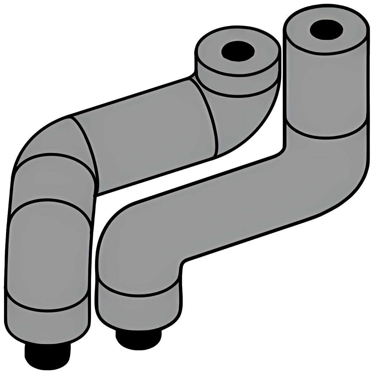 Viessmann Anschluss-Set für Konsole Bodenmontage ohne Wanddurchführung - ZK06020