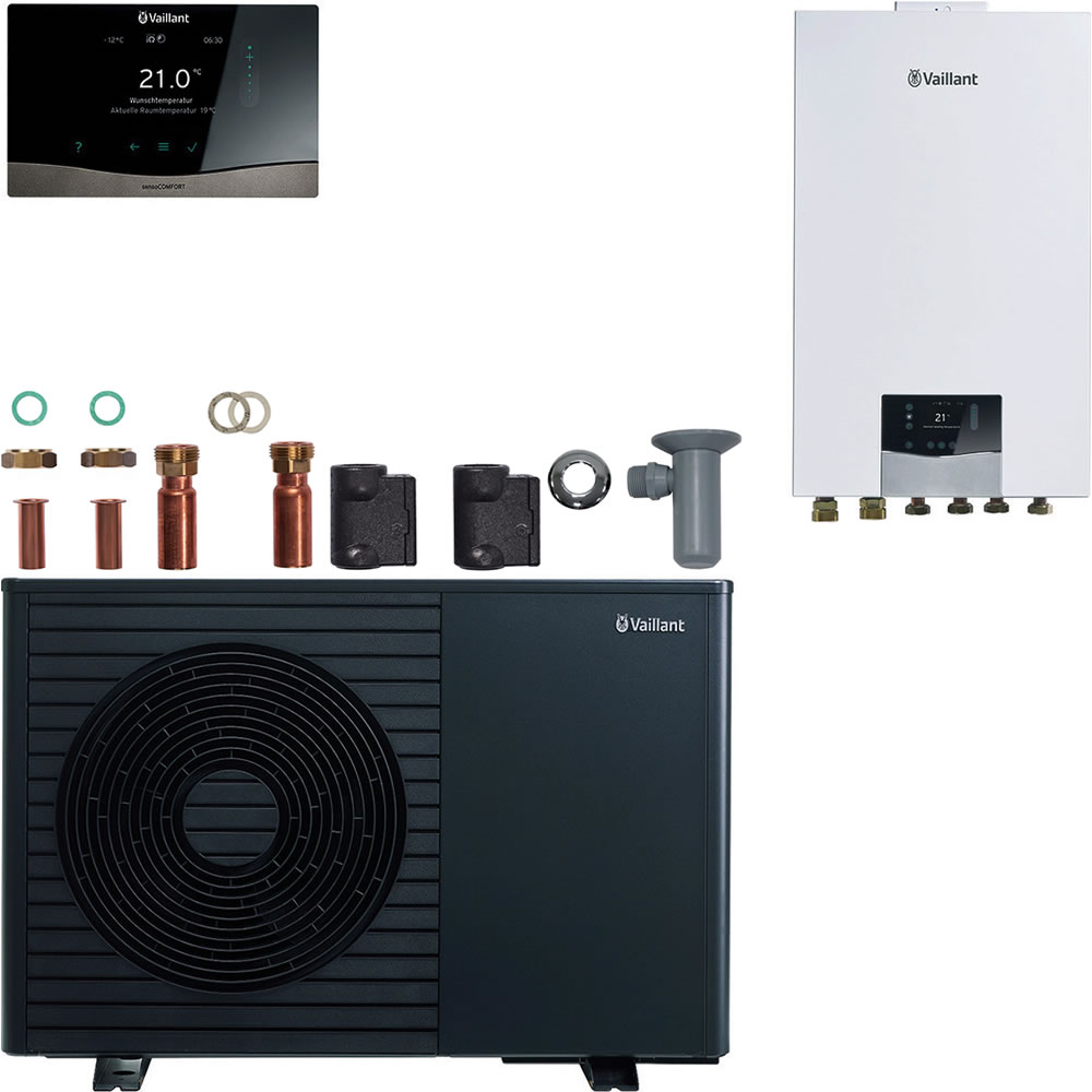 Vaillant Wärmepumpenpaket 4.1100 aroTHERM pro /7.1 VWL 55/7.1 A mit Hydraulikstation, Regelung VRC 720/3 - 8000050537