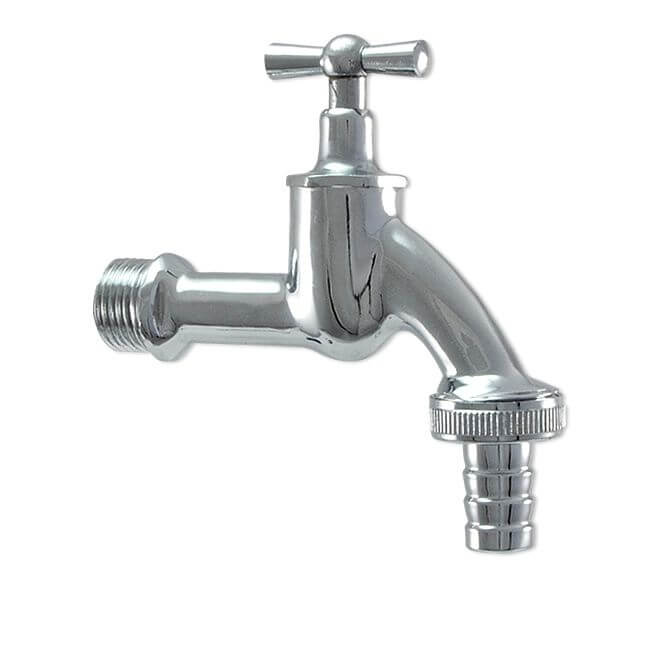 Auslaufventil (Wasserhahn) 1/2'' mit Schlauchverschraubung 3/4''