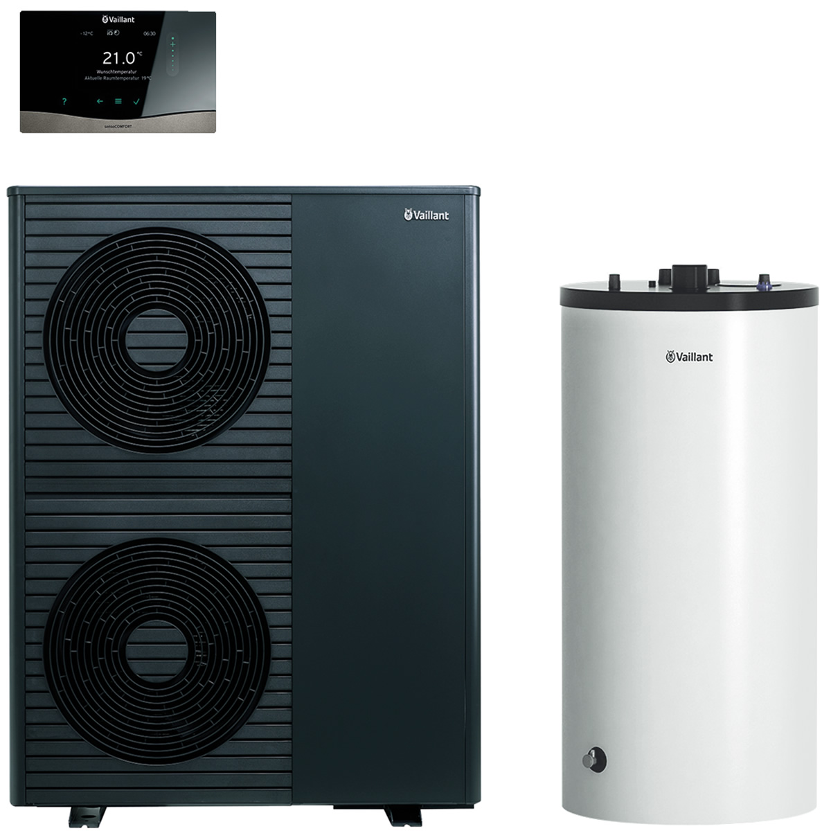 Vaillant Wärmepumpenpaket 4.3329 aroTHERM plus VWL 105/8.1 A mit Hydraulikstation, Speicher 200 l, Regelung VRC 720/3 - 8000044758