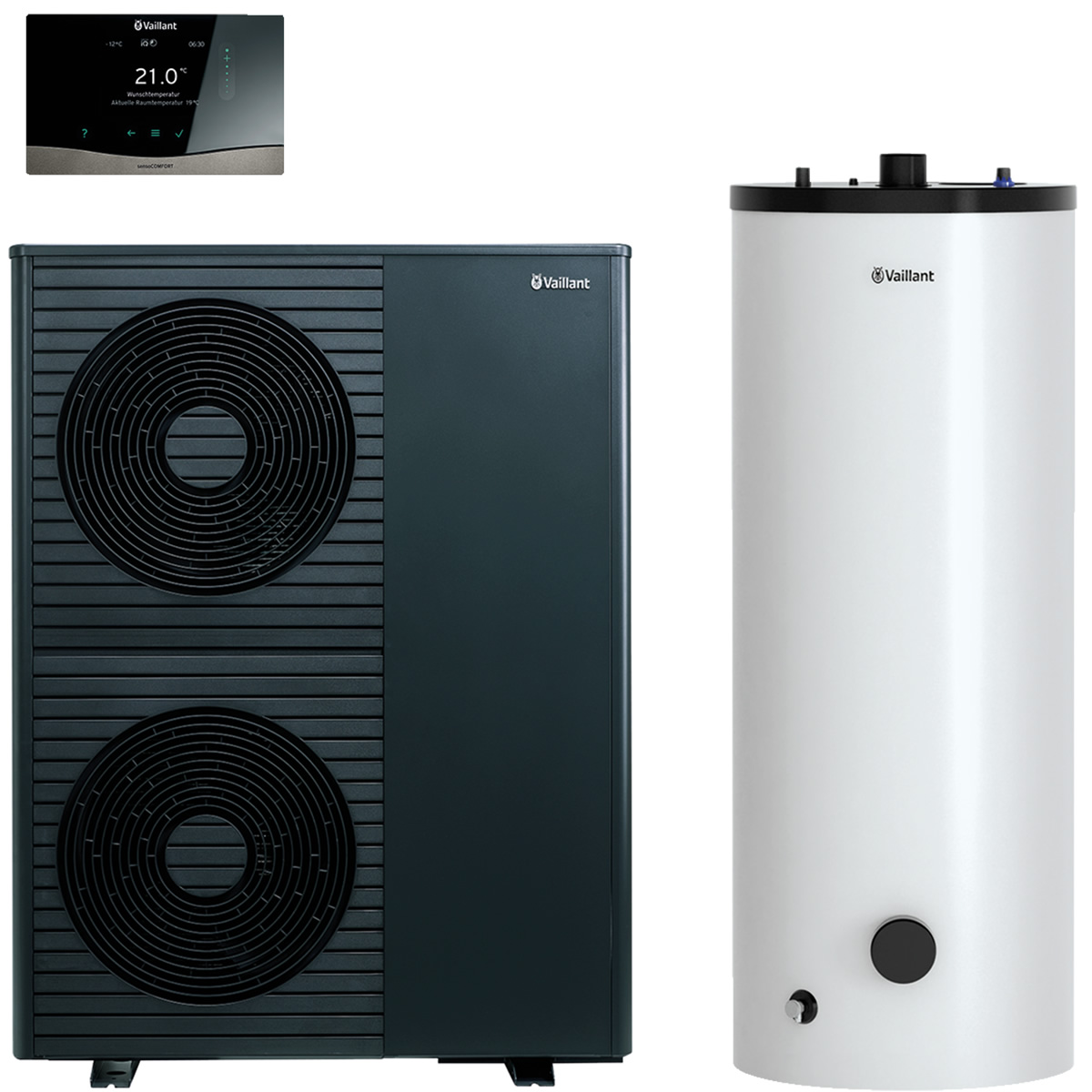 Vaillant Wärmepumpenpaket 4.3334 aroTHERM plus VWL 105/8.1 A mit Hydraulikstation, Speicher 250 l, Regelung VRC 720/3 - 8000044763