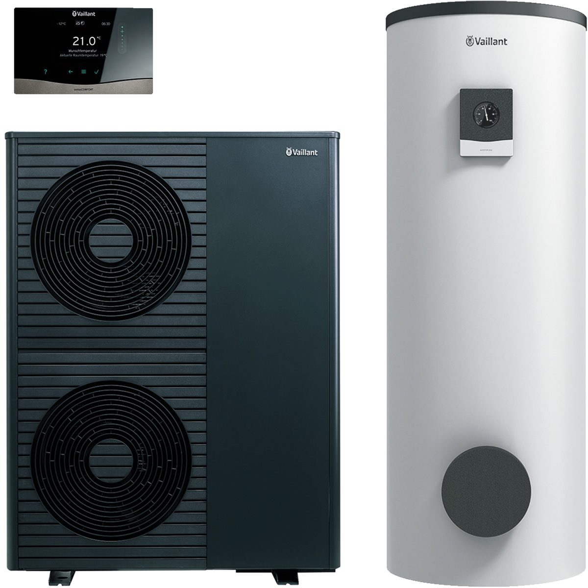 Vaillant Wärmepumpenpaket 4.3324 aroTHERM plus VWL 105/8.1 A mit Hydraulikstation, Speicher 300 l, Regelung VRC 720/3 - 8000044753