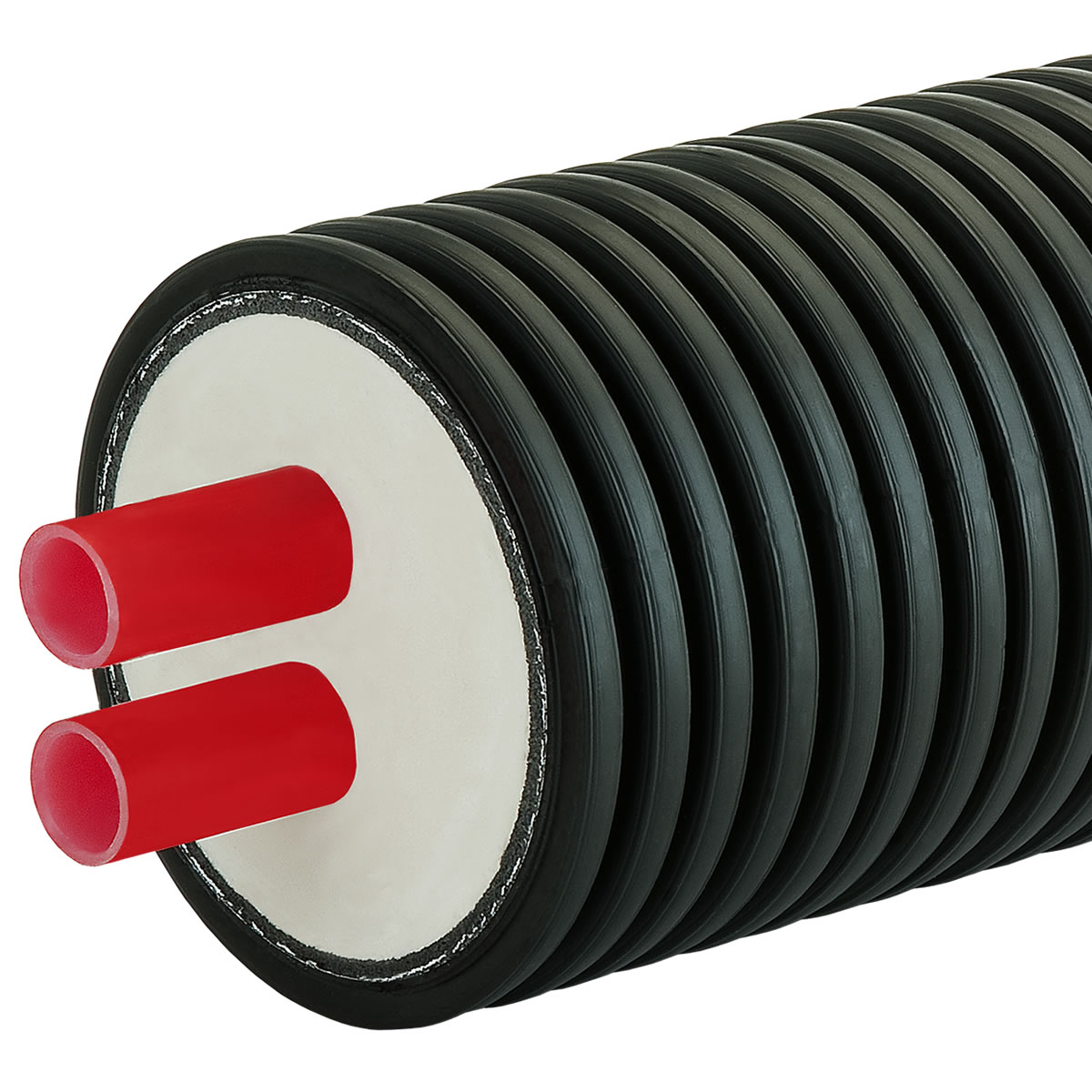 AustroPUR Doppelrohr-Fernwärmeleitung für Heizung - Meterware - 25 x 2,3 mm - DN 20 - Außenmantel 145 mm ** 1m/56,69 EUR