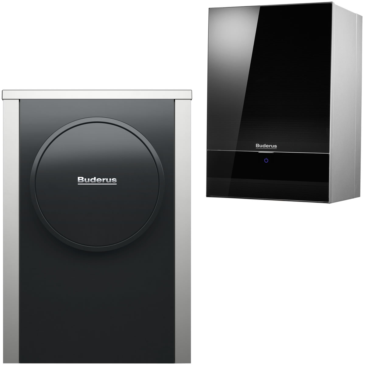 Buderus Luft-Wasser-Wärmepumpe Logatherm WLW196i.2-4 AR E S+ silent plus mit integriertem Heizstab, schwarz - 7739618622