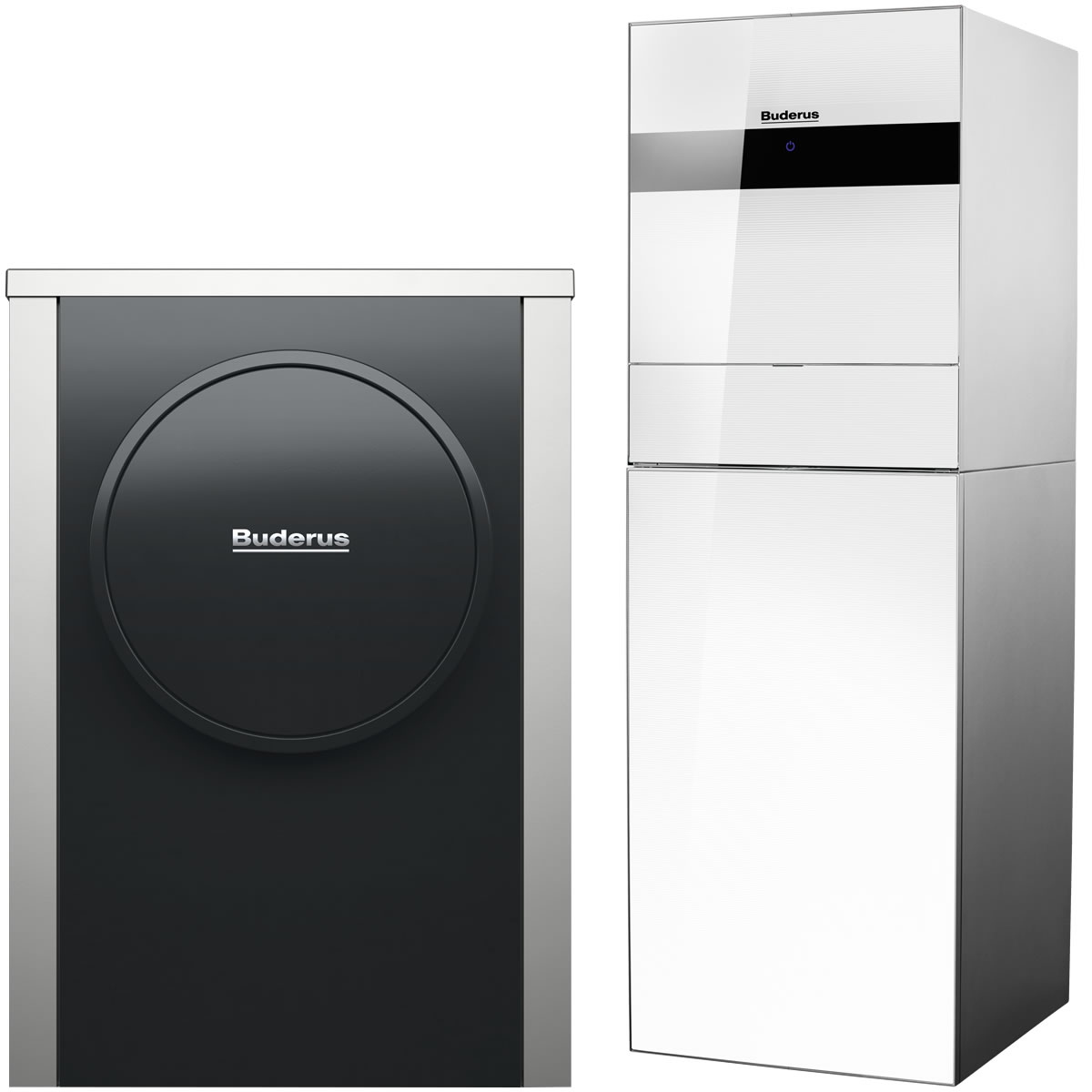 Buderus Luft-Wasser-Wärmepumpe Logatherm WLW196i.2-4 AR TP120 WS+ silent plus mit integriertem Pufferspeicher 120l, weiß - 7739618634