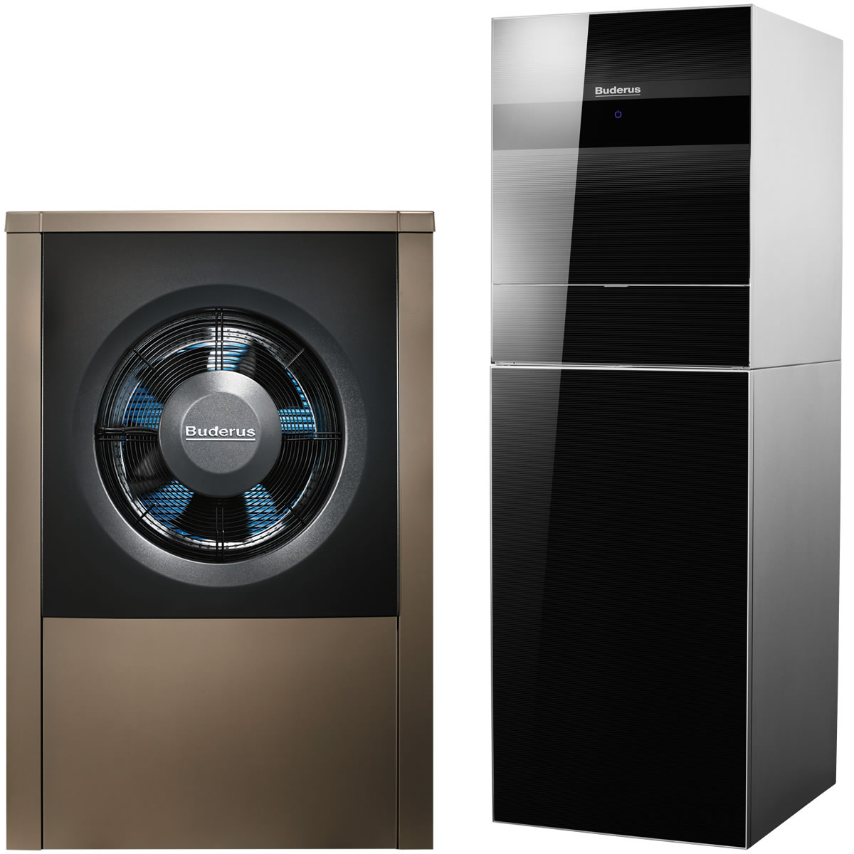 Buderus Luft-Wasser-Wärmepumpe Logatherm WLW196i-6 AR TP120 mit integriertem Pufferspeicher 120l, schwarz - 7739616347