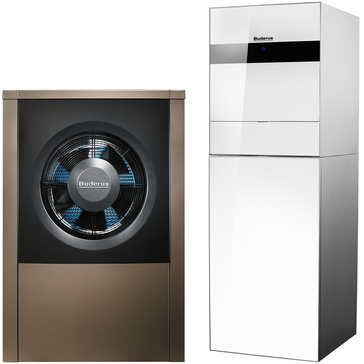 Buderus Luft-Wasser-Wärmepumpe Logatherm WLW196i-4 AR T190 mit integriertem Warmwasserspeicher 190l, weiß - 7739615458