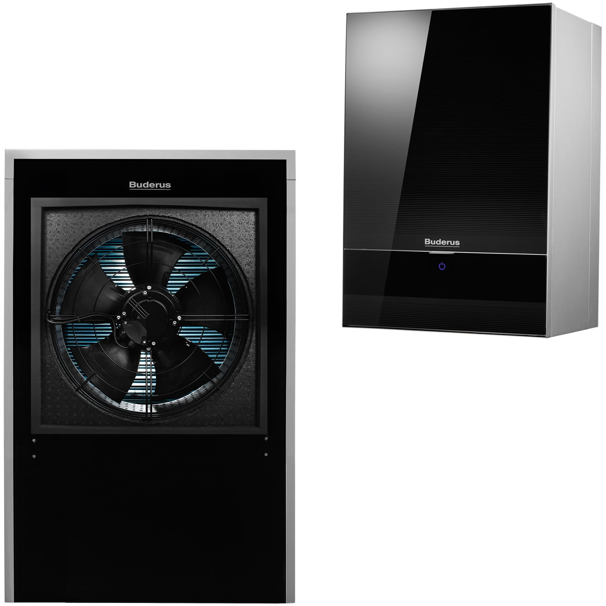 Buderus Luft-Wasser-Wärmepumpe Logatherm WLW196i-11 IR B bivalent mit integriertem Mischer zur Kesseleinbindung, schwarz - 7739610131