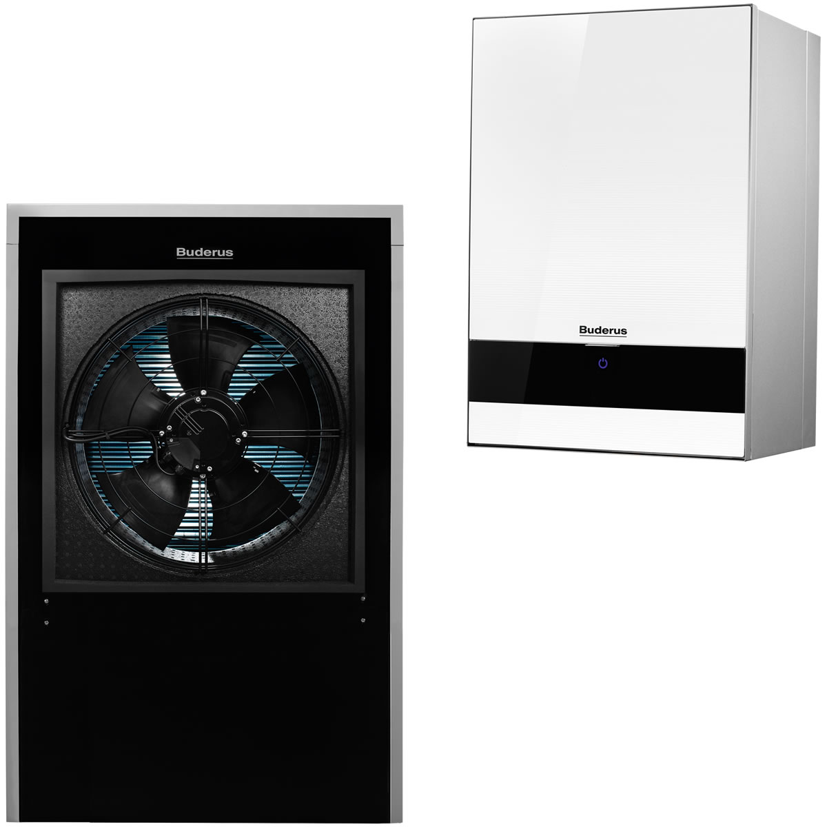 Buderus Luft-Wasser-Wärmepumpe Logatherm WLW196i-6 IR B bivalent mit integriertem Mischer zur Kesseleinbindung, weiß - 7739612810