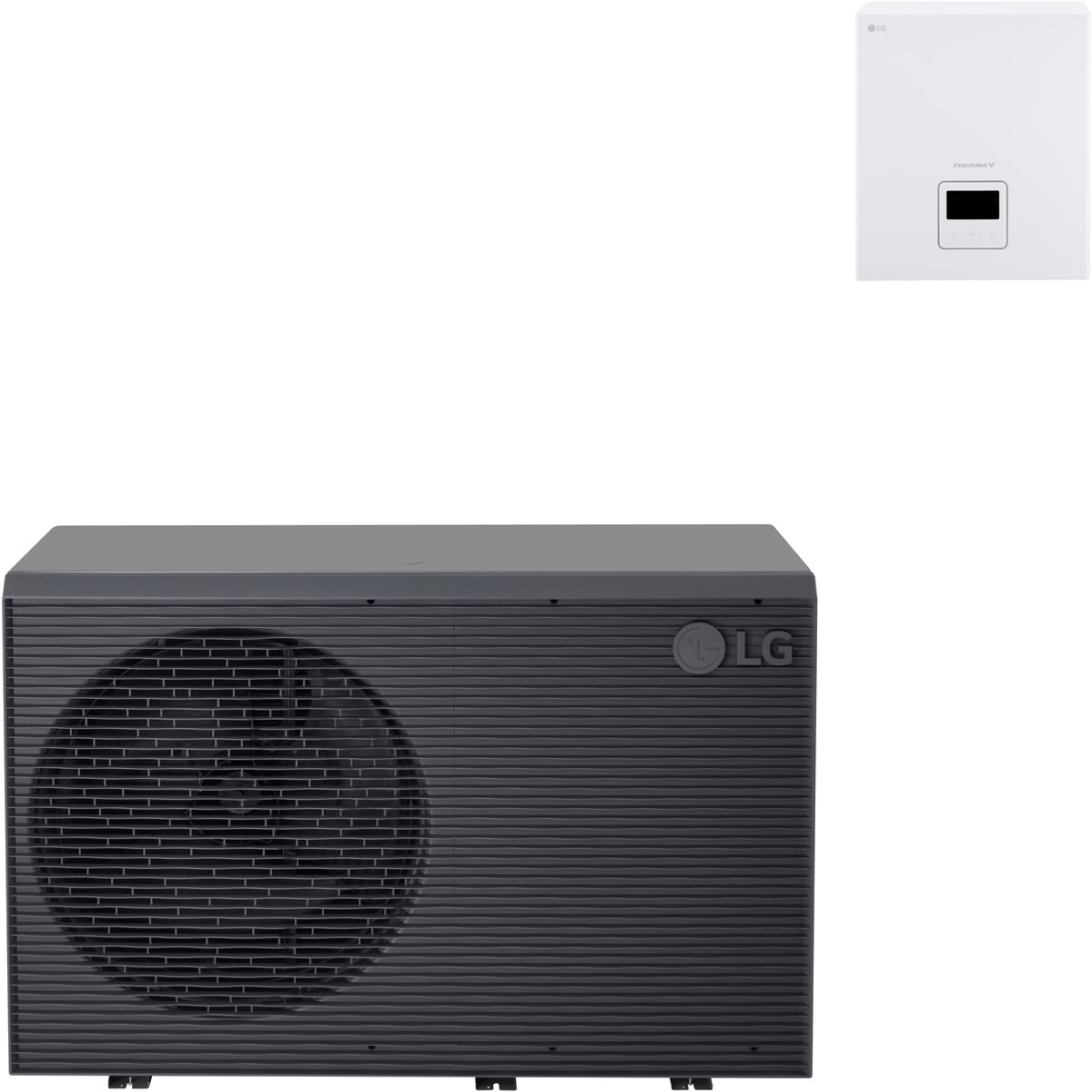 LG Luft-/Wasser-Wärmepumpe THERMA V R290 Monobloc-Set 12 kW inkl. Kontrolleinheit - HM123HF.KE