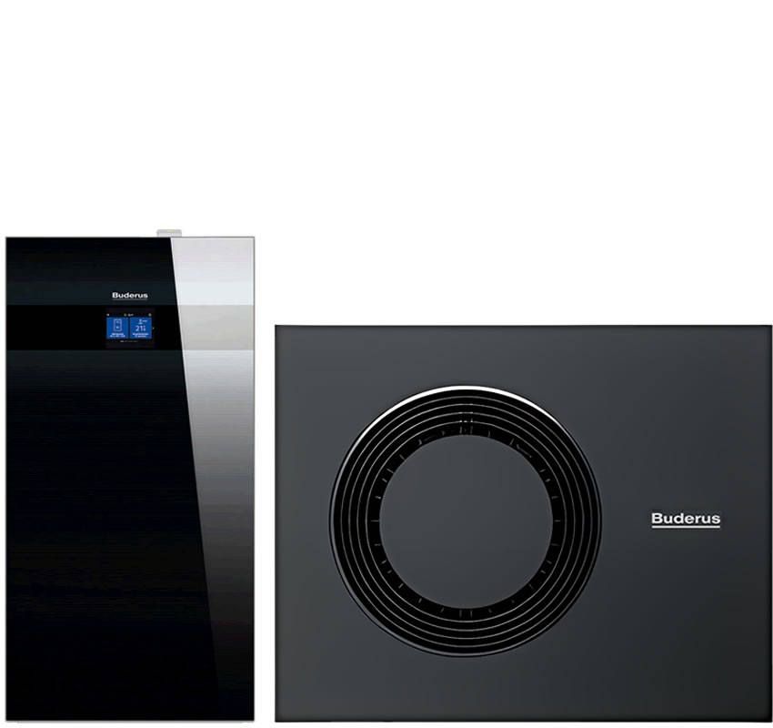 Buderus Luft-Wasser-Wärmepumpe Logaplus WLW186i-10 AR TP70 mit integriertem Pufferspeicher, schwarz - 7739624148