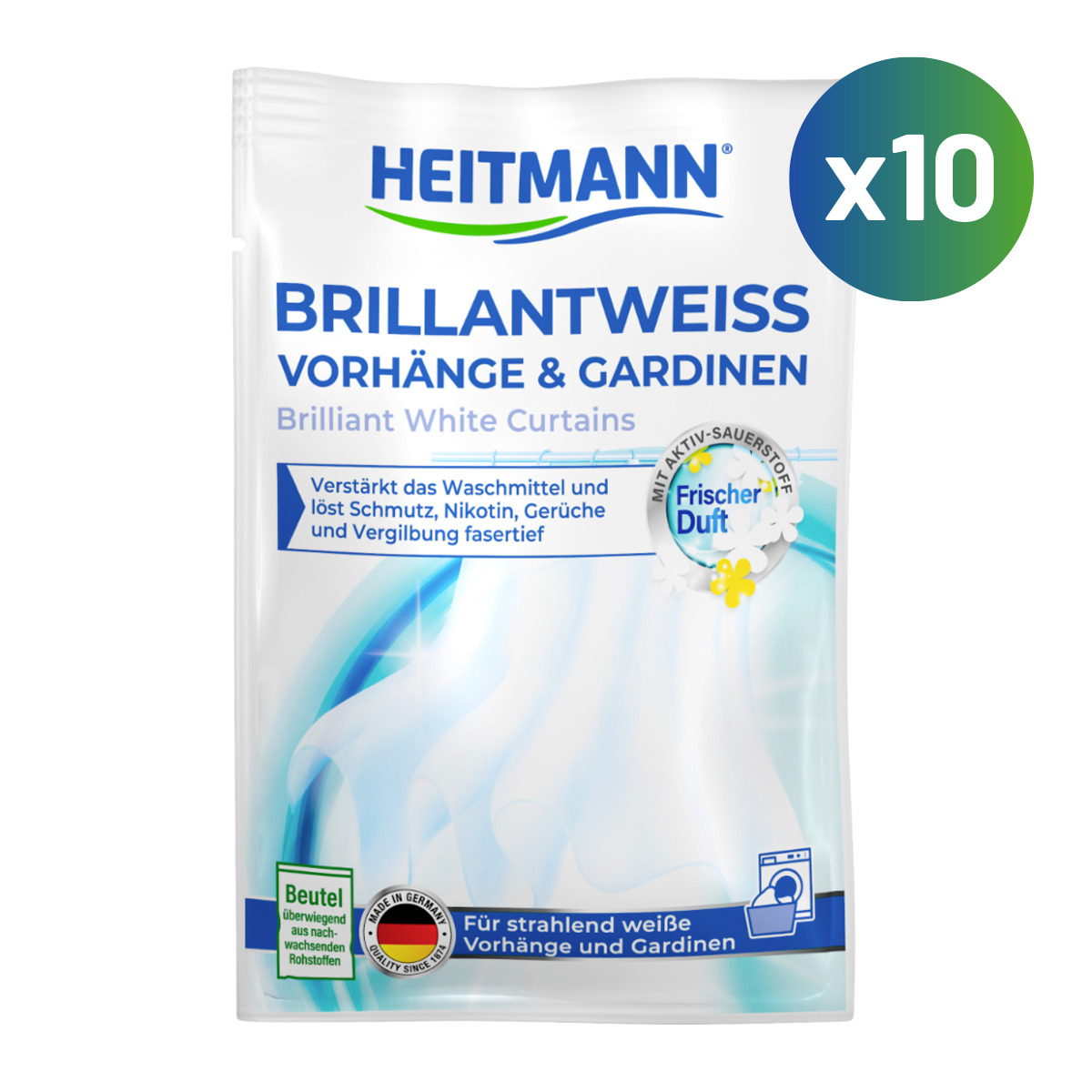 HEITMANN Brillantweiß Vorhänge & Gardinen 50 g. 10er Pack