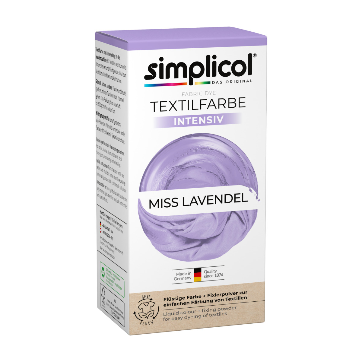 simplicol Textilfarbe intensiv Miss Lavendel