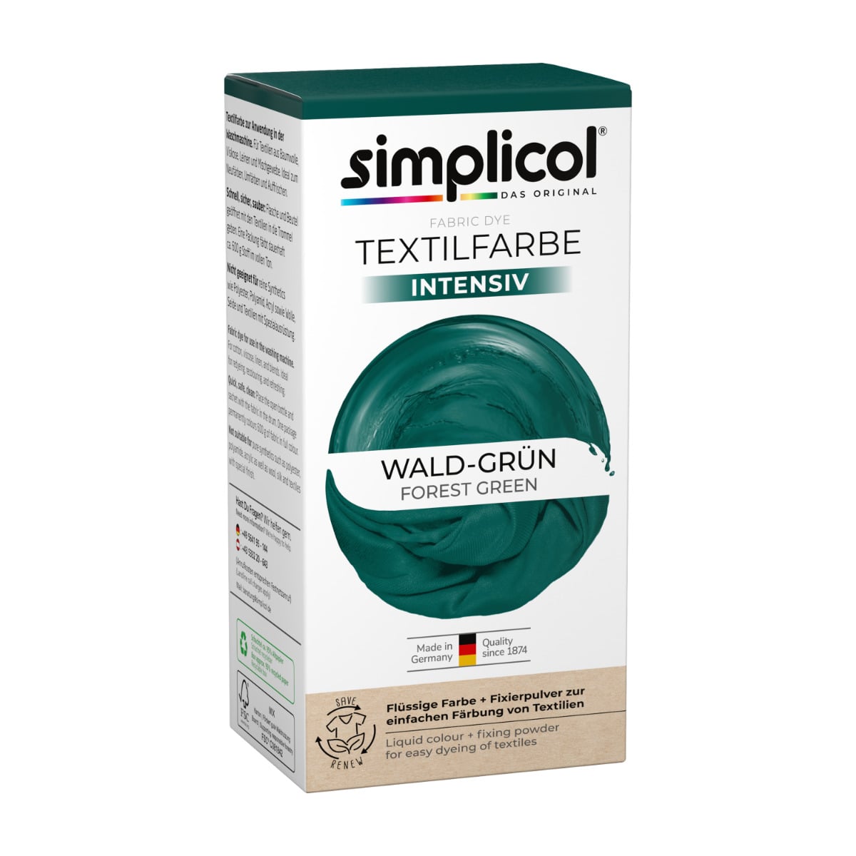 simplicol Textilfarbe intensiv Wald Grün