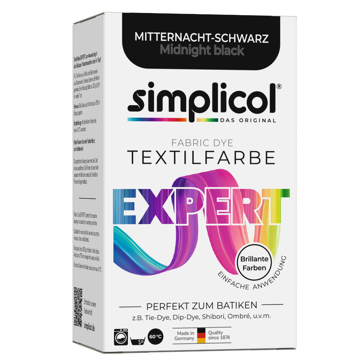 simplicol Textilfarbe expert Mitternacht-Schwarz