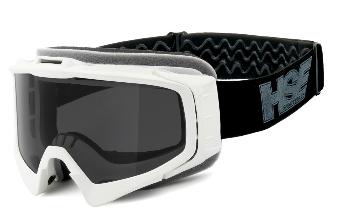 HSE - SportEyes | Motorradbrille, Motocross Brille, Motorrad-Sonnenbrille, Bikerbrille, winddicht | SEHSTÄRKE möglich | 2305w-a smoke