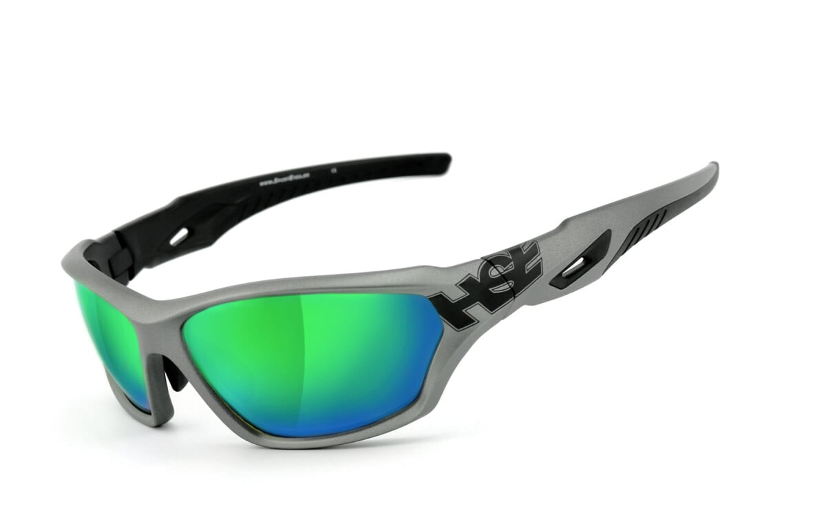 HSE - SportEyes | Sportbrille, Fahrradbrille, Sonnenbrille, Bikerbrille, Radbrille | SEHSTÄRKE möglich | 2093gm-agrv laser green