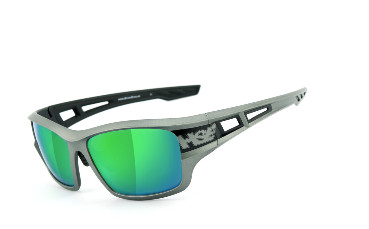 HSE - SportEyes | Sportbrille, Fahrradbrille, Sonnenbrille, Bikerbrille, Radbrille | SEHSTÄRKE möglich | 2095gm-agrv laser green