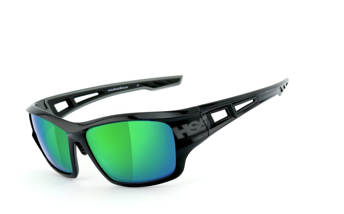 HSE - SportEyes | Sportbrille, Fahrradbrille, Sonnenbrille, Bikerbrille, Radbrille | SEHSTÄRKE möglich | 2095bs-agrv laser green