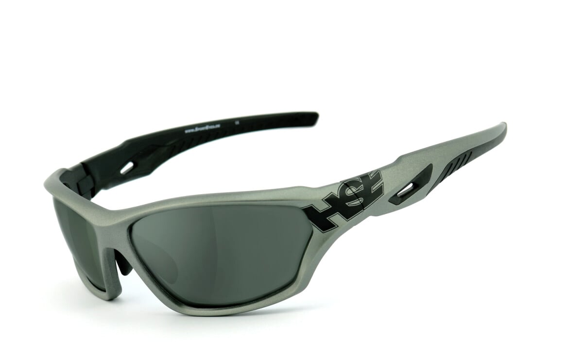 HSE - SportEyes | Sportbrille, Fahrradbrille, Sonnenbrille, Bikerbrille, Radbrille, polarisiert | SEHSTÄRKE möglich | 2093gm-g15p (Polbrille)
