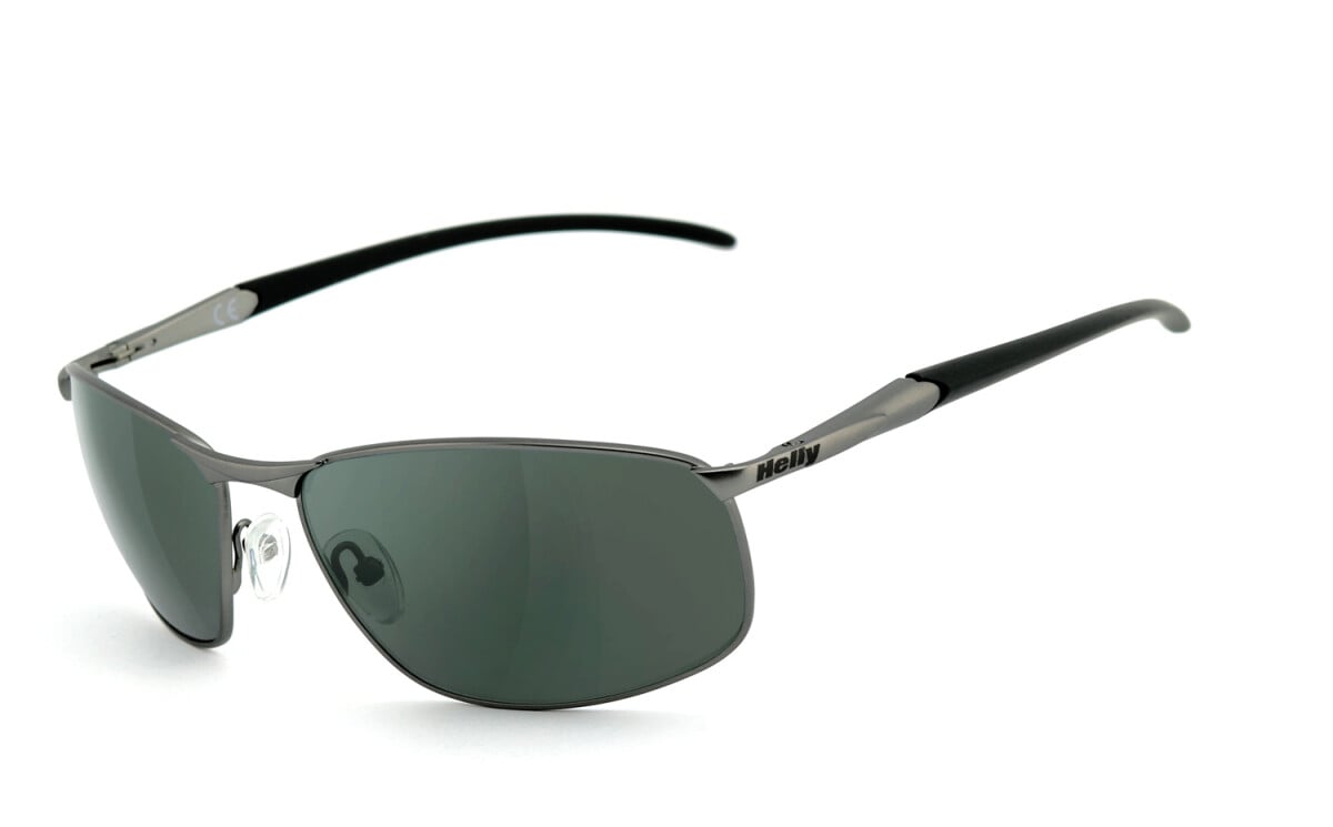 HELLY - No.1 Bikereyes | Sonnenbrille, UV400 Schutzfilter, polarisiert | SEHSTÄRKE möglich | 620g-g15p grau-grün (Polbrille)