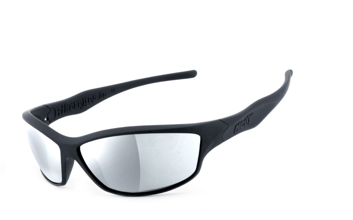 HELLY - No.1 Bikereyes | Bikerbrille, Motorrad-Sonnenbrille, Motorradbrille, winddicht | SEHSTÄRKE möglich | fender 2.0 - laser silver (black)