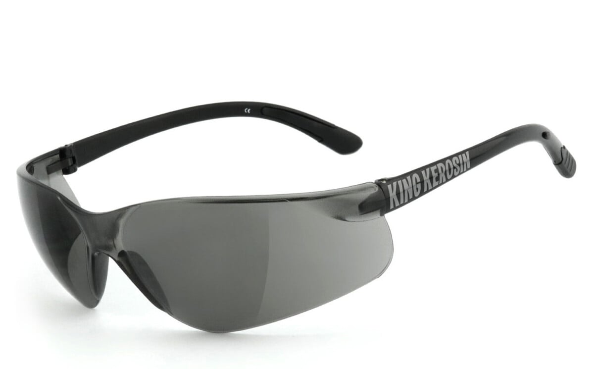 KING KEROSIN | Bikerbrille, Motorrad-Sonnenbrille, Motorradbrille, winddicht | SEHSTÄRKE möglich | KK2240 - smoke